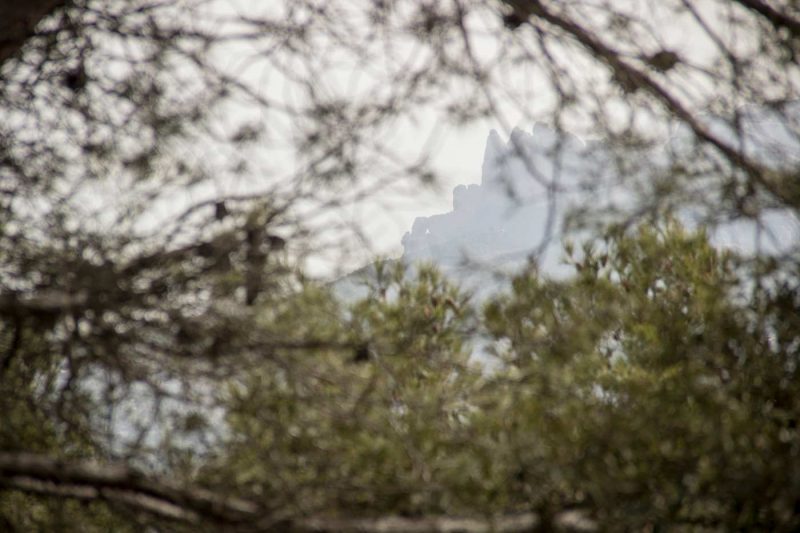 vista de la roca foradada des del puig aguilera anoia