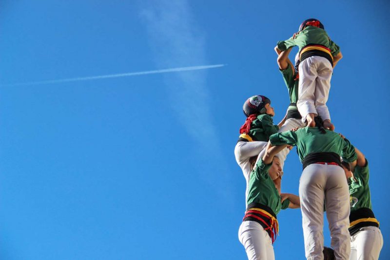 Castellers de Sant Cugat a Sant Quintí de Mediona, Juny 2018