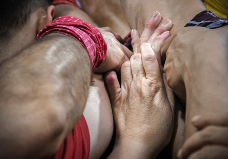 moltes mans Assaig de Moixiganguers, Juny 2018