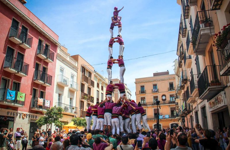 torre de 8 amb folre Moixiganguers a Vilanova i la Geltrú, Juny 2018