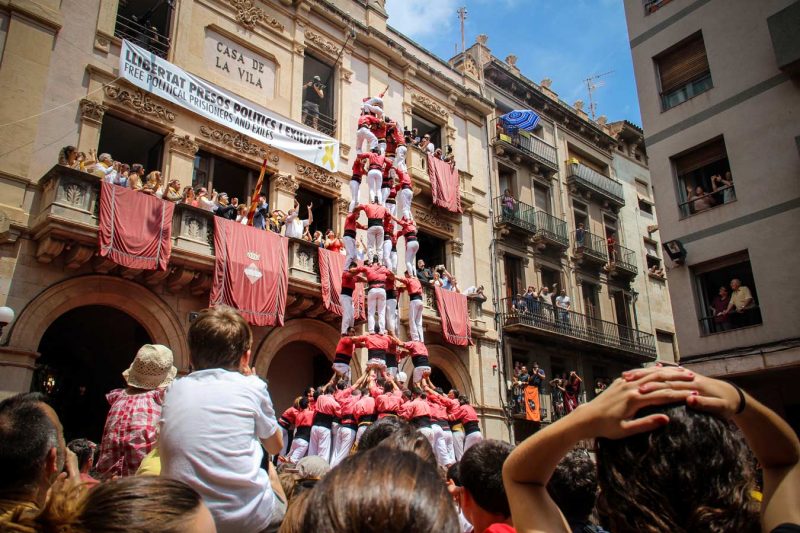 5de9 amb folre Colla Vella de Valls a Sant Joan, Valls, Juny 2018