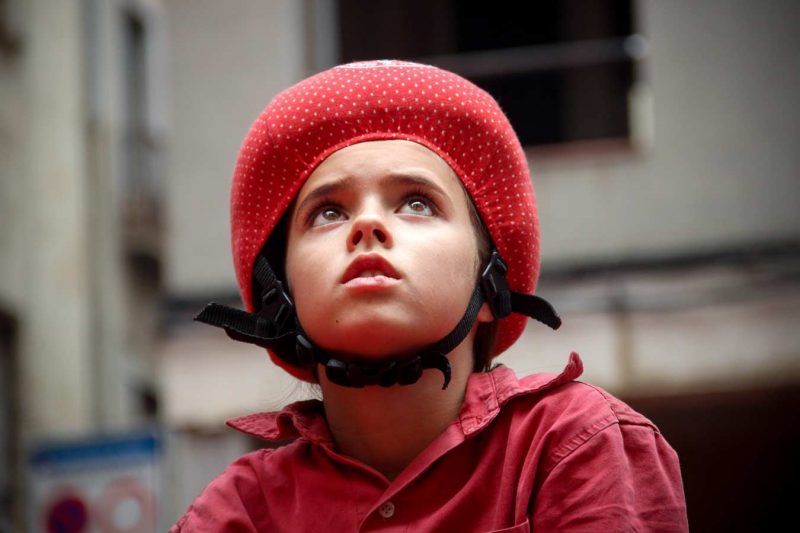 canalla de la caiguda llenya 2de8 Colla Joves de Valls a Sant Joan, Valls, Juny 2018