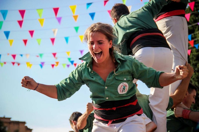 plaça octavià 3de9f Castellers de Sant Cugat a Sant Cugat, Juliol 2018