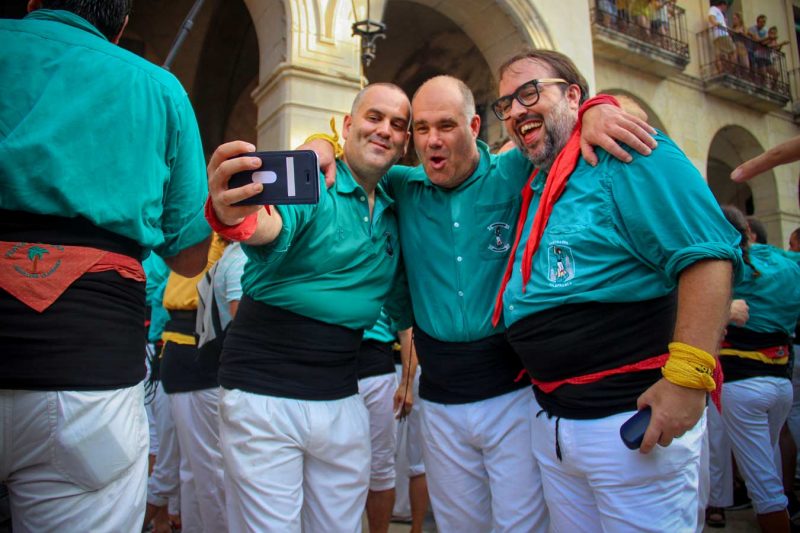 selfie Castellers de Vilafranca a Vilanova i la Geltrú, Juliol 2018