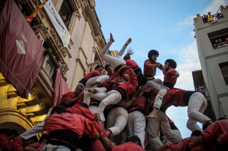 3de10fm caiguda llenya Colla Vella de Valls a Firagost, Agost 2018