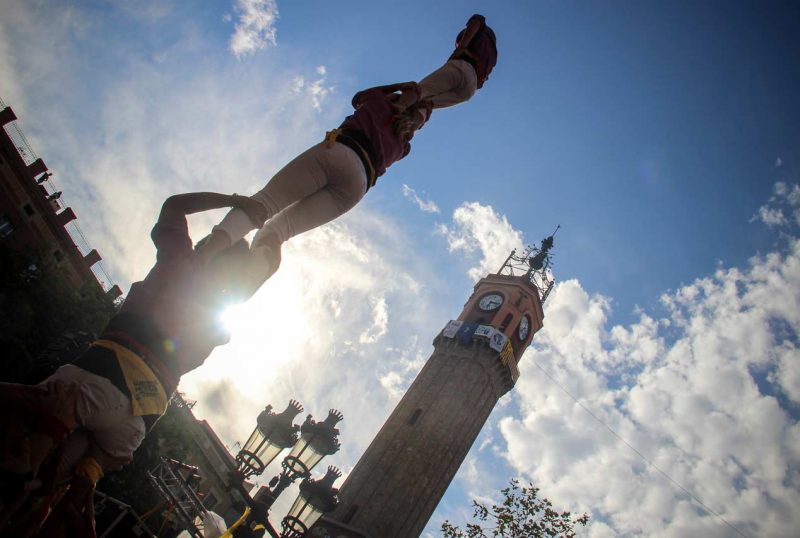 pilar d'entrada Moixiganguers a Gràcia 2018