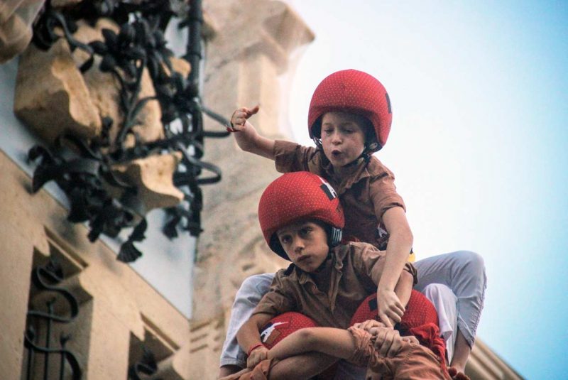 pom de dalt Xiquets de Reus a Gràcia, Agost 2018