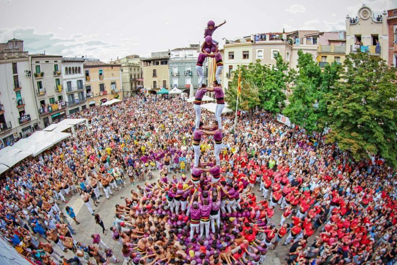 torre de 8 amb folre moixiganguers d'igualada festa major 2018 2d8f 2d8f