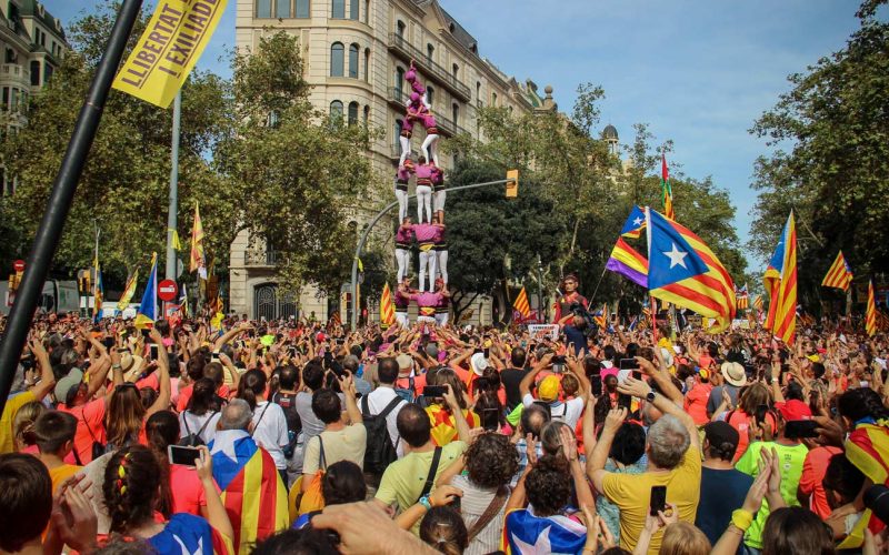 Moixiganguers d'igualada a la Diada Nacional de Catalunya, Barcelona, Setembre 2018