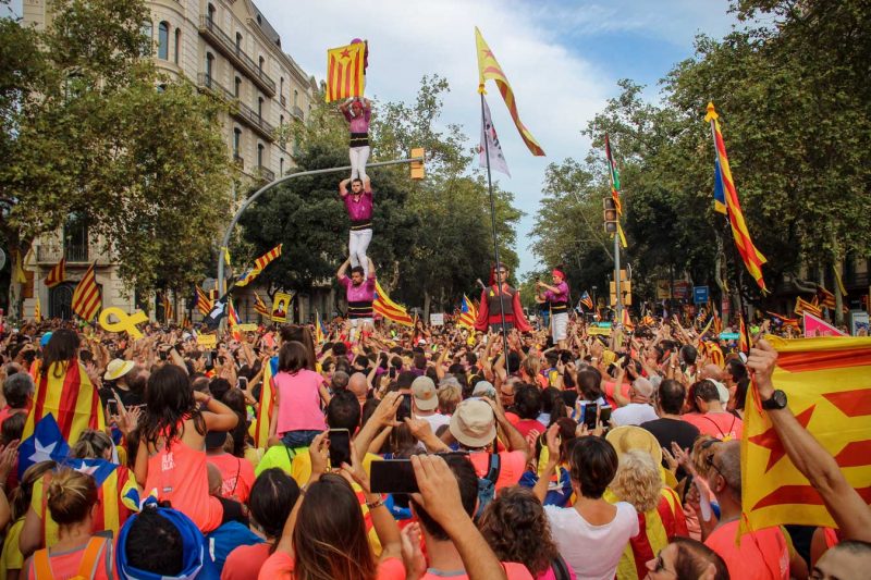 Moixiganguers a la Diada Nacional de Catalunya, Barcelona, Setembre 2018