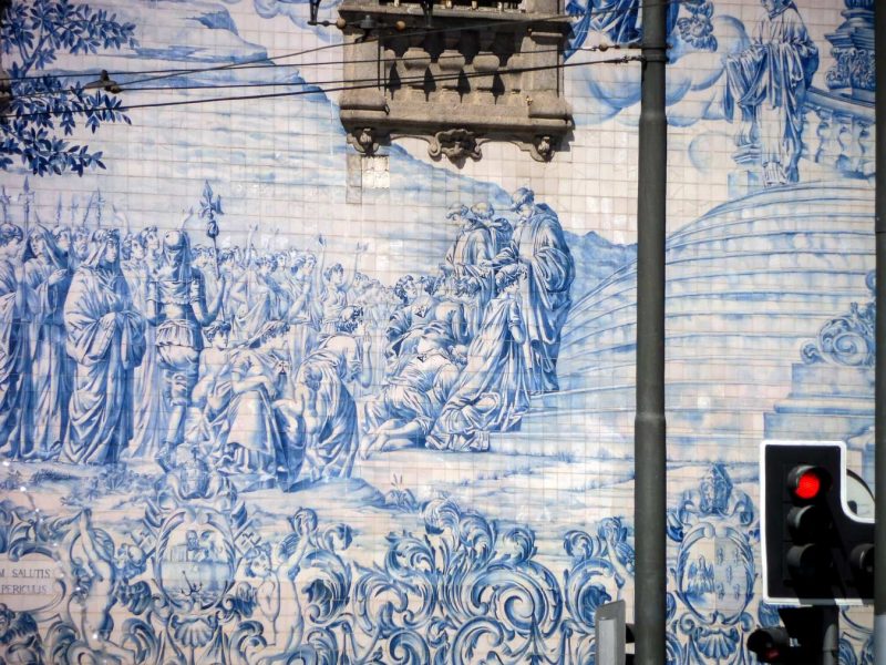 semáforo azulejos porto