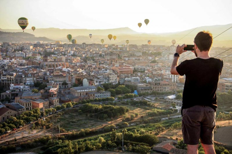vol ciutat igualada european balloon festival muntanya del pi