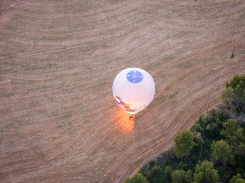 vista cenital globus aerostatic