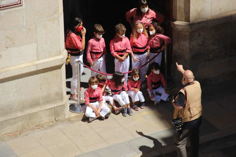 Colla Vella Xiquets de Valls, Pilars de 5 per Sant Joan, Valls, Juny 2021