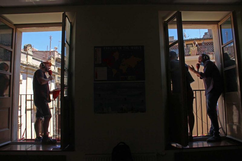 retransmisió de Castells a Rac1, Pilars de 5 per Sant Joan, Valls, Juny 2021