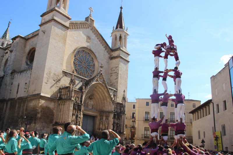 castell dels a la Diada de Sant Miquel, Vilafranca del Penedès, Setembre 2021