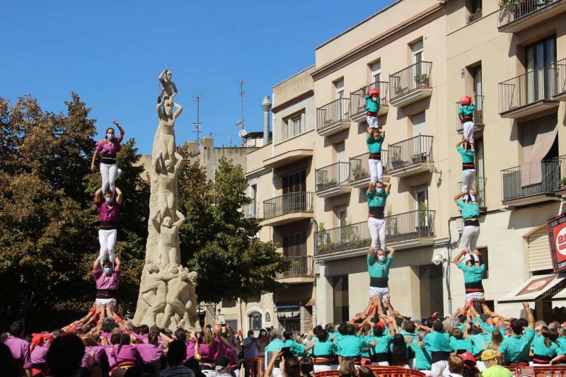 Castellers de Vilafranca i Moixiganguers, Diada de Sant Miquel, Vilafranca del Penedès, Setembre 2021