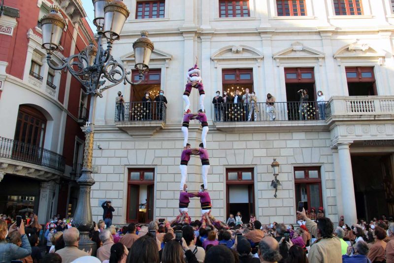 torre de 7 2de7 2d7 Moixiganguers, Diada dels Xiquets de Reus, Reus, Octubre 2021