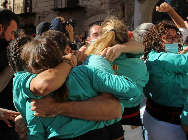 Castellers de Vilafranca, Diada de Tots Sants, Vilafranca del Penedès, Novembre 2021 alegria