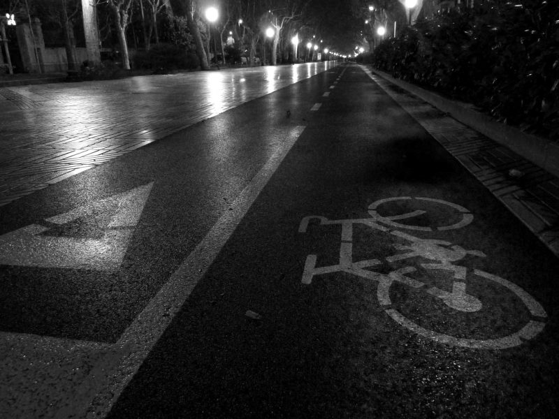 Passeig Verdaguer Igualada carril bici nit