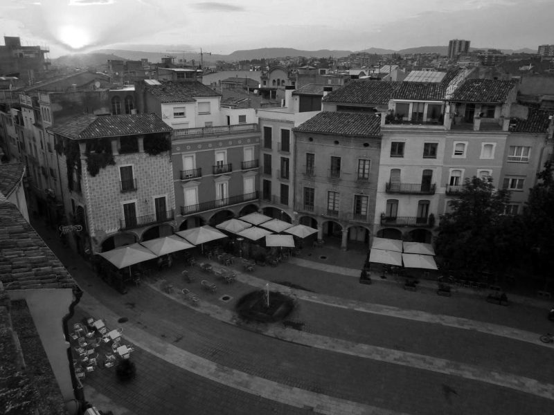 Plaça de l'Ajuntament Igualada vista aèrea